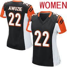 Women Cincinnati Bengals #22 Chidobe Awuzie Black Nike Limited Player NFL Jerseys->women nfl jersey->Women Jersey